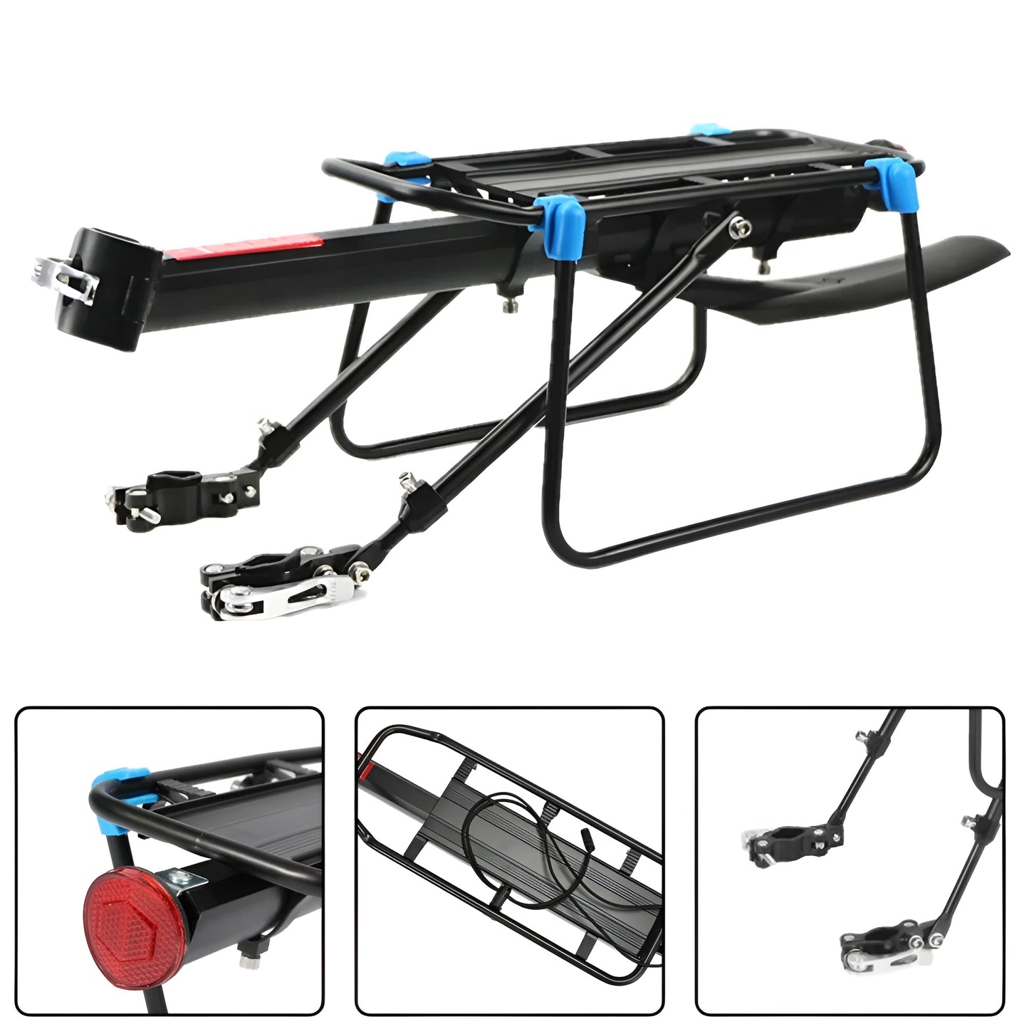 Adjustable Bike Rear Cargo Rack – Quick Release, Durable