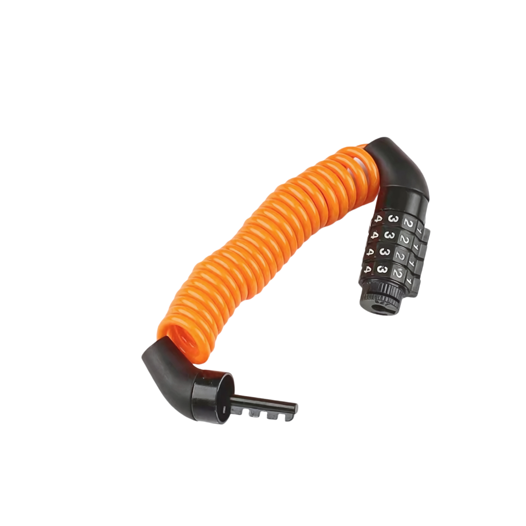 4-Digit Steel Cable Bike Lock – Portable Password Security