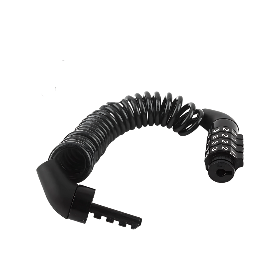 4-Digit Steel Cable Bike Lock – Portable Password Security